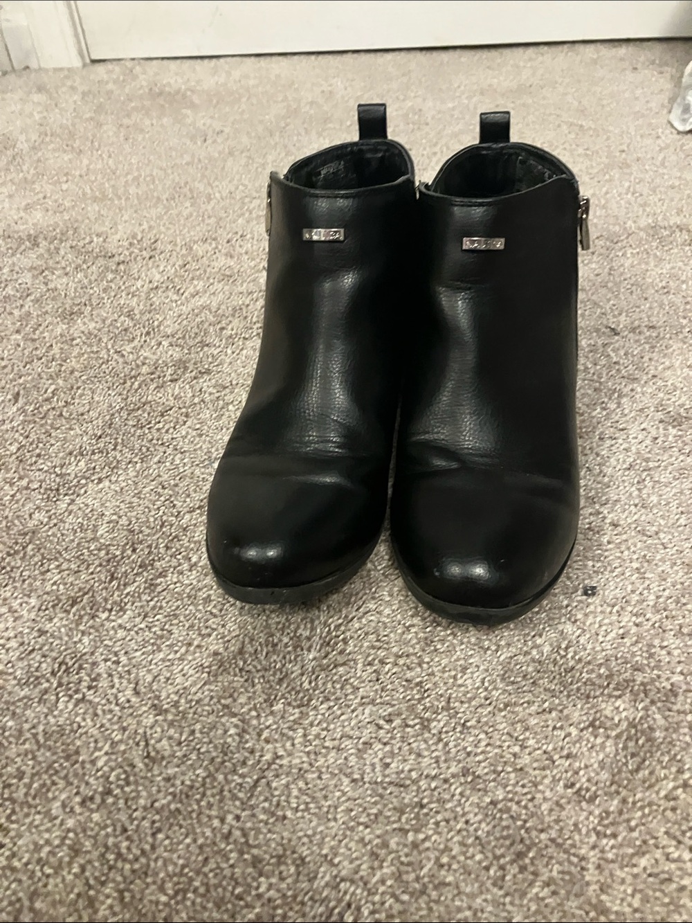 Nautica Black Kids Zip-Back Ankle Boots